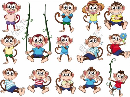 猴年卡通猴子