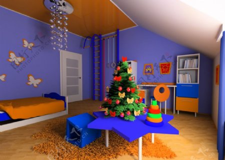 儿童室内3D效果