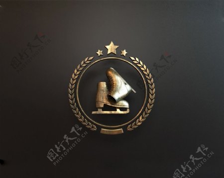 帅气质感铜制运动徽章