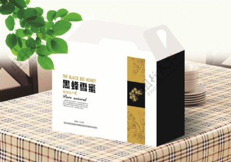 黑蜂雪蜜包装盒设计