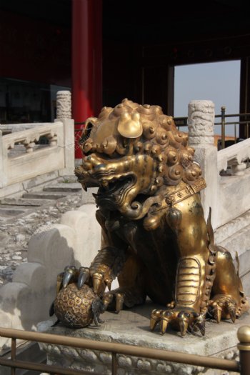紫禁城的铜狮