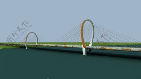 斜拉索桥梁模型
