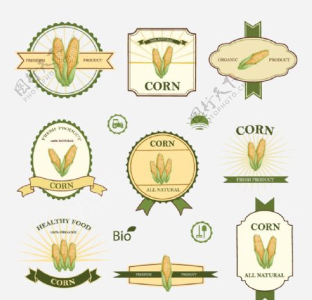 有机玉米标签