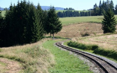 草地上的铁路