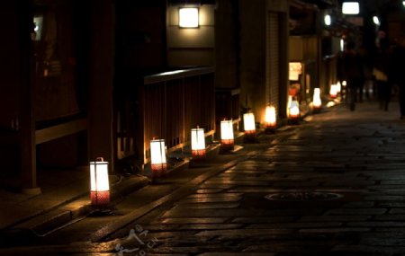 日本古巷灯笼