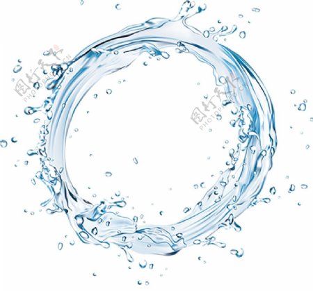水元素动态造型设计素材水绕成圆