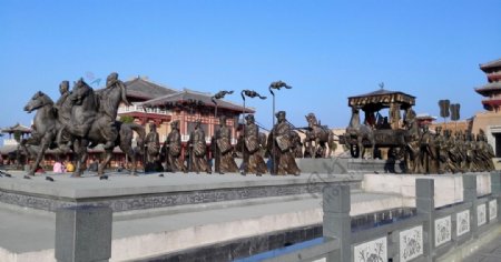 中国汉城青铜兵马俑