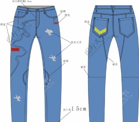 江坤作品之牛仔裤设计图