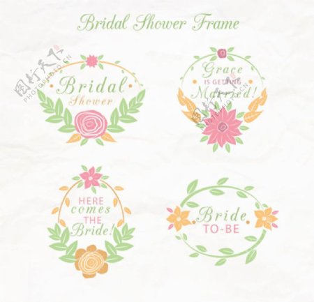 四款花卉婚礼标题