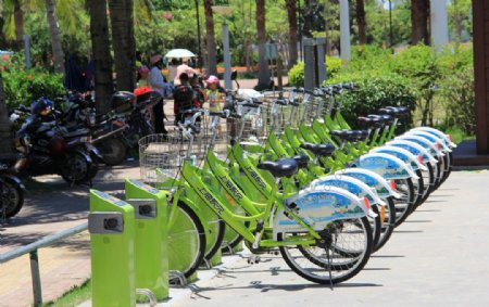 湛江金沙湾公共自行车低碳出行