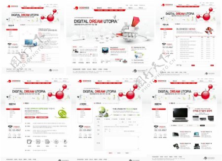 红色企业对外宣传展示型网站模板