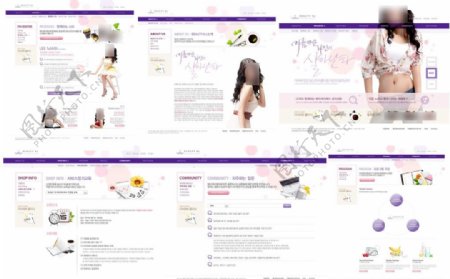 紫色女性网站精选模板