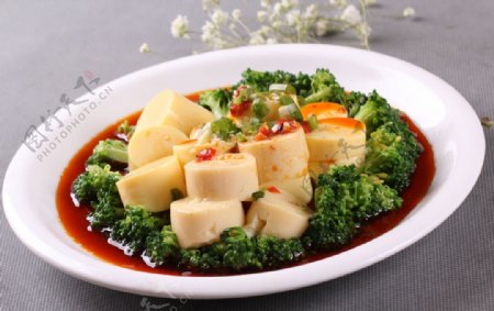 玉兰日本豆腐美食摄影图