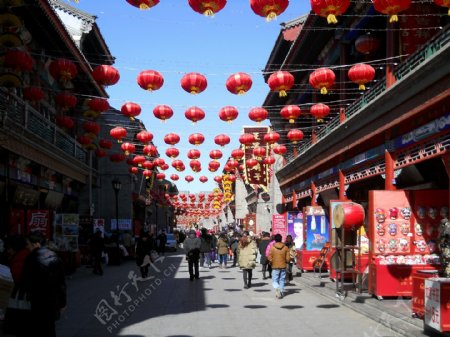 节日中的天津古文化街