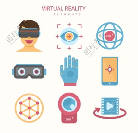 扁平化VR虚拟现实眼镜配件