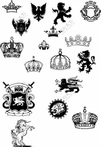 欧式皇冠徽标集