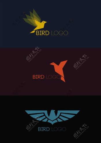 鸟图标标志设计