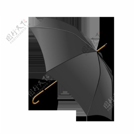 黑色雨伞遮阳元素