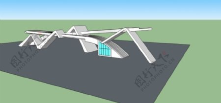 校门建筑模型
