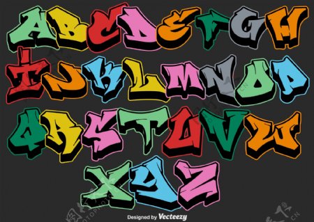 艺术涂鸦英文字母