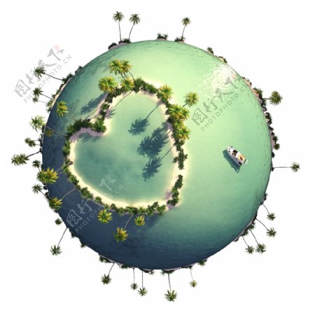 小星球上的岛屿和海洋图片
