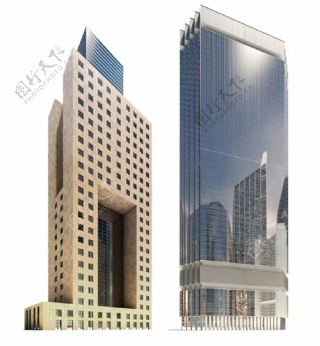 建筑设计城市高楼大厦模型