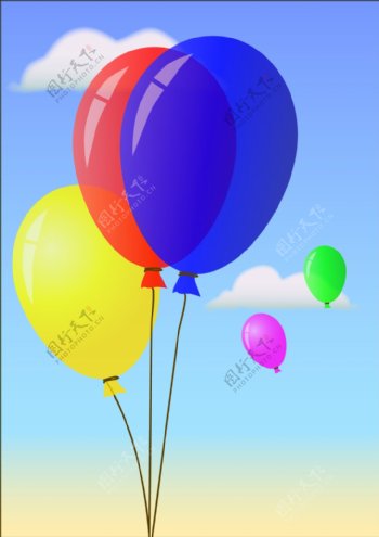 卡通气球素材设计