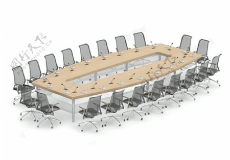 现代会议桌模板下载桌模板下载