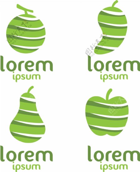 绿色水果标志logo