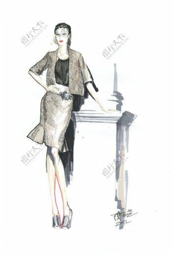 女款职业裙装设计图