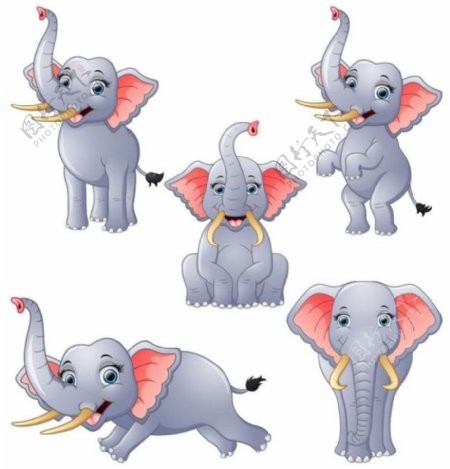 可爱大象漫画图片