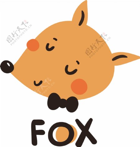 FOX可爱卡通动物人物矢量素材