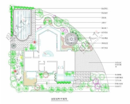 别墅庭院景观设计CAD