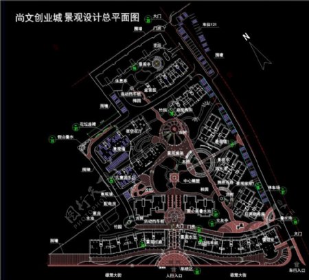 景观总平面CAD景观图纸