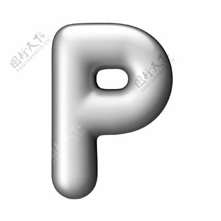 金属字母P图片