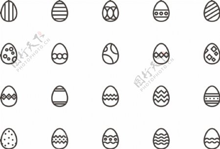 简约复活节鸡蛋图标