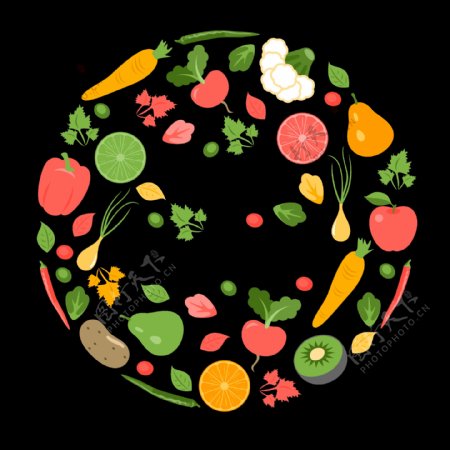 各种彩色蔬菜免抠png透明图层素材