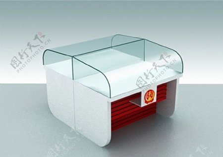 玻璃展示柜3D模型图片