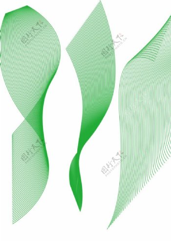 绿色动感线条