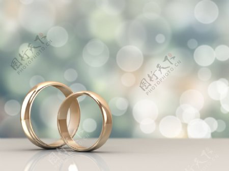 美丽的钻石结婚戒指高清图片