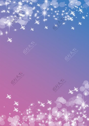 星星泡泡紫色背景psd素材