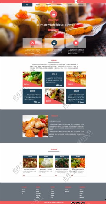 食品类网页模板