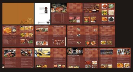 古典西式餐厅菜谱菜单设计矢量素材