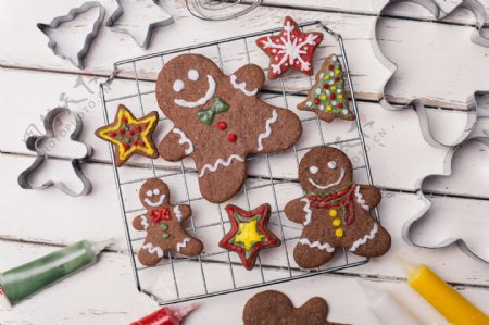 雪人饼干与五角星饼干图片