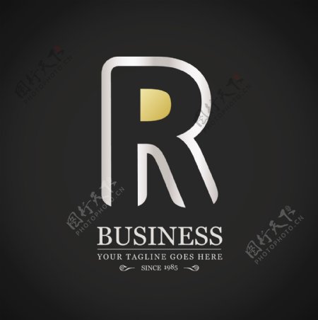 豪华标志与字母R