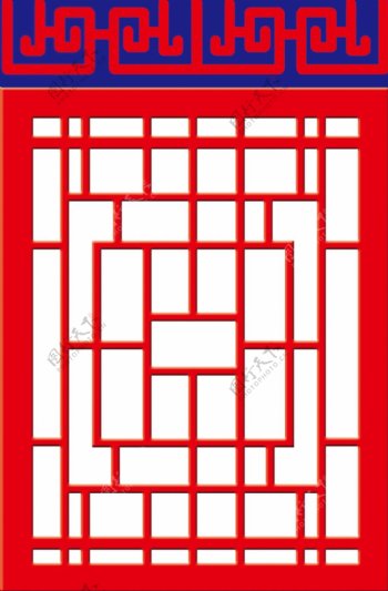中国古典窗边花纹图案