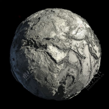 灰色的地球图片
