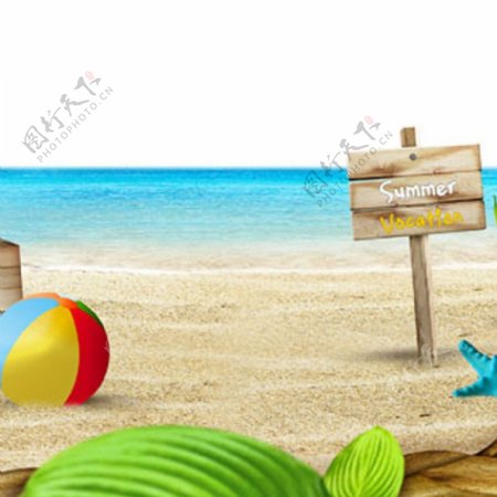 夏季海滩主图背景