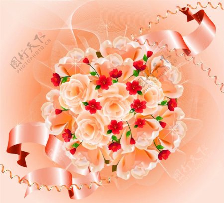 婚礼鲜花背景图片