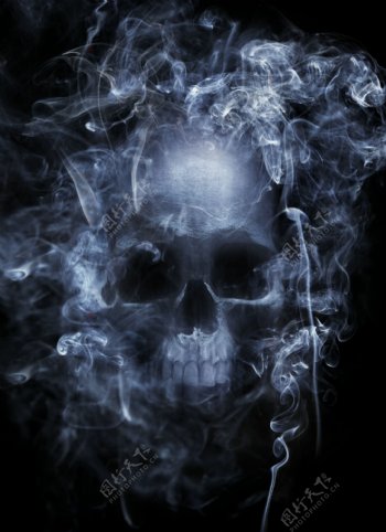 烟雾骷髅图案图片